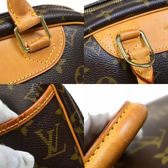LOUIS VUITTON LV Logo Trouville Hand Bag Monogram Leather Brown - Picture 8 of 16
